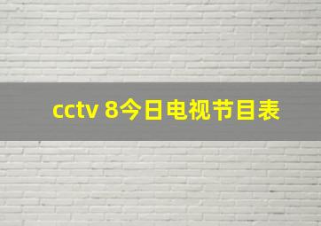 cctv 8今日电视节目表